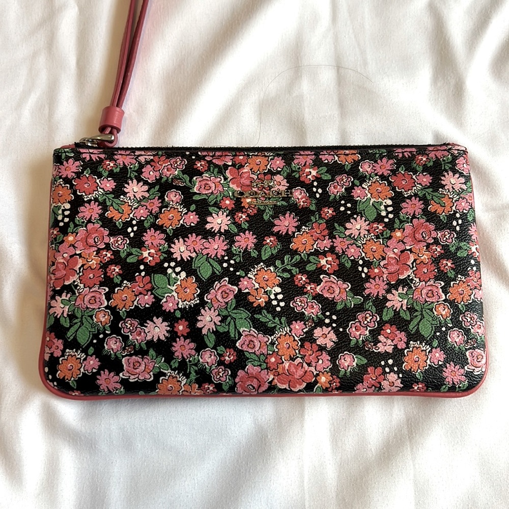 Floral Coach Wristlet